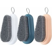 SNQ - Weiche Wäschebürste, Wäschebürste, 3 Stück, buntes Handreinigungsbürstenwerkzeug für Kleidung, Schuhe, Teppiche, Küchenspüle (Gelb, Rot, Blau) von SNQ