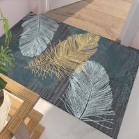 SNQ - Wohnzimmerteppich, 80 x 120 cm, samtweiches Federhaar, blaugrau, Esszimmerteppich, Schlafzimmerteppich, Badematte, Sportmatte, rutschfeste SNQ - Wohnzimmerteppich, 80 x 120 cm, samtweiches Federhaar, blaugrau, Esszimmerteppich, Schlafzimmerteppich, Badematte, Sportmatte, rutschfeste von SNQ