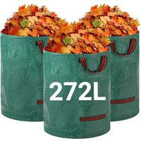 SNQ - Sacs à déchets de jardin robustes - 272L x 3Pack Sacs de jardin réutilisables avec poignées - Tissu industriel pour feuilles déchets débris von SNQ