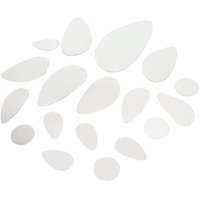 Selbstklebende Spiegel, 18 ovale Acrylspiegel-Wandaufkleber und selbstklebende Acrylspiegel-Aufkleber, 3D-Dekorations-Kreis-Selbstklebe-DIY-Spiegel Selbstklebende Spiegel, 18 ovale Acrylspiegel-Wandaufkleber und selbstklebende Acrylspiegel-Aufkleber, 3D-Dekorations-Kreis-Selbstklebe-DIY-Spiegel von SNQ