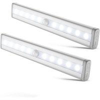 Set mit 2 LED-Nachtlichtern mit Bewegungsmelder, Schrank-/Kleiderschrank-/Vitrinenbeleuchtung, LED-Streifenlicht, selbstklebend, Betrieb mit Set mit 2 LED-Nachtlichtern mit Bewegungsmelder, Schrank-/Kleiderschrank-/Vitrinenbeleuchtung, LED-Streifenlicht, selbstklebend, Betrieb mit von SNQ