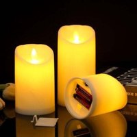 Set mit 3 LED-Kerzen mit Timerfunktion – Die Kerzen sehen aus wie echtes Wachs – Geeignet für den Außenbereich Set mit 3 LED-Kerzen mit Timerfunktion – Die Kerzen sehen aus wie echtes Wachs – Geeignet für den Außenbereich von SNQ