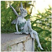 SNQ - Sitzende Feenstatue, Gartenornament aus Kunstharz, Dekoration für den Garten, perfektes Feiertags-/Geburtstagsgeschenk () von SNQ