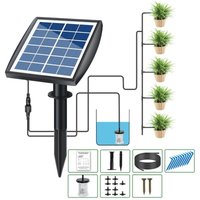Solarbetriebenes automatisches Bewässerungssystem mit 2200 mAh Akku und 6 Timer-Modi, Selbstbewässerungssystem für den Innen- und Außenbereich für 10 von SNQ