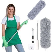 Staubwedel, Teleskop-Staubwedel, Mikrofaser-Staubwedel mit Edelstahlgriff, waschbarer Staubwedel, ideal zum Staubwischen zu Hause oder im Auto, 280 cm Staubwedel, Teleskop-Staubwedel, Mikrofaser-Staubwedel mit Edelstahlgriff, waschbarer Staubwedel, ideal zum Staubwischen zu Hause oder im Auto, 280 cm von SNQ