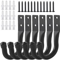 Stück Garagen Wandhaken, schwarzer Fahrradständer zur Wandmontage, Fahrradaufhänger zur Wandmontage, Aufbewahrungshaken für Garagenleitern, J Haken von SNQ