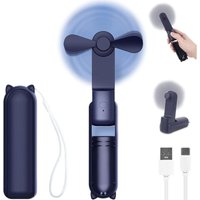 Tragbarer Mini-Handventilator, wiederaufladbarer, batteriebetriebener, faltbarer, leiser persönlicher Ventilator kann als mobile Stromversorgung von SNQ