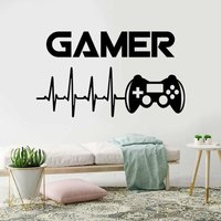 SNQ - Videospiel-Wandaufkleber, abnehmbare Vinyl-Gamepad-Controller-Wanddekoration, Wandkunst für Jungenzimmer, Spielzimmer, Schlafzimmer, SNQ - Videospiel-Wandaufkleber, abnehmbare Vinyl-Gamepad-Controller-Wanddekoration, Wandkunst für Jungenzimmer, Spielzimmer, Schlafzimmer, von SNQ