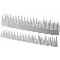 Vogelspikes, 14 Stück Anti-Taubenspikes 4,6 Meter 3-reihig Kunststoff Tierabwehr für Katzen, Spatzen, Fensterbänke, Dächer Weiß von SNQ