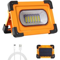 Wiederaufladbarer LED-Flutlichtstrahler, 60 w, 4 Modi, LED-Baustellenflutlicht, 3000 Lumen, tragbares Arbeitslicht mit wiederaufladbarem Akku und von SNQ