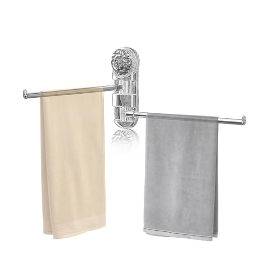 Handtuch Halter, Handtuchhalter Schwenkbar Wandmontage Handtuchstange 2 Armig Selbstklebende Badezimmer Handtuchhalter Wand Ohne Bohren für Bad Toilette KüChe Handtuch Halter, Handtuchhalter Schwenkbar Wandmontage Handtuchstange 2 Armig Selbstklebende Badezimmer Handtuchhalter Wand Ohne Bohren für Bad Toilette KüChe von SNSYGN