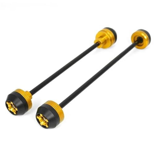 Motorrad Vorne Hinterachse Gabel Rad Crash Slider Fallen Protector Pad Für Y&amaha MT 09 SP MT-09 Tracer 900/GT 9GT 9 MT09 2022-2024 Rahmen Schieberegler Frame Sliders(Gold,Vorne+hinten) von SNWDBH