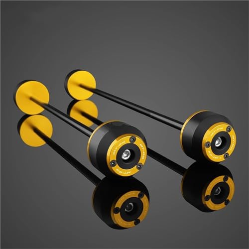 SNWDBH Motorrad-Schutzpolster Für Vorder- Und Hinterachse, Gabel, Rad, Sturzpads Für Y&amaha MT09 MT-09 SP 2017-2021 Rahmen Schieberegler Frame Sliders(Gold) von SNWDBH