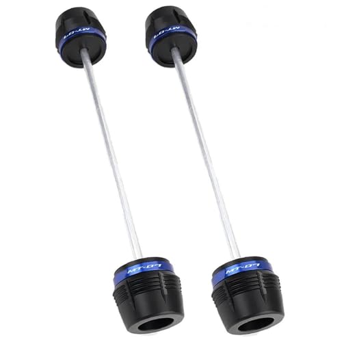 SNWDBH Sturzpads Für Vorder- Und Hinterrad, Achse, Gabel Und Sturzpads Für Y&amaha MT-07 MT07 FZ-07 FZ07 2018–2023 Rahmenschutz Rahmen Schieberegler Frame Sliders(BLAU,VORNE HINTEN) von SNWDBH