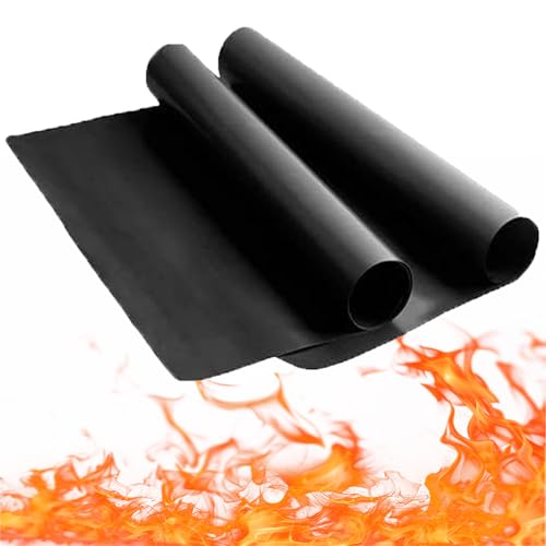 Dauerbackfolie Wiederverwendbar [260°C Hitzebeständig] – Backmatte für Ofen & Grill – 100% PFOA-frei & BPA-frei –Dauerbackmatte – Als Backpapier, Backofenmatte, Grillunterlage (2er Pack, 30x40cm) von SNZ