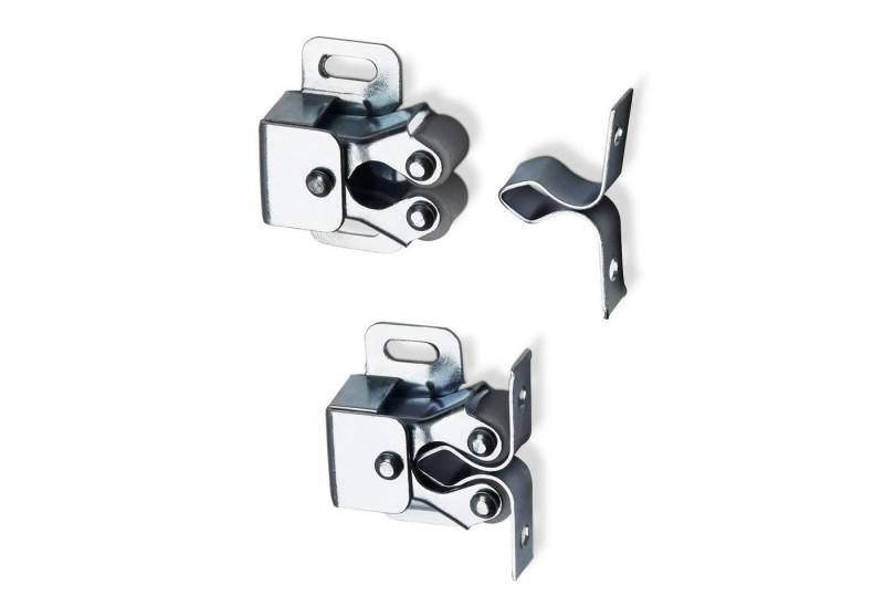 SO-TECH® Haftmagnetschnäpper Doppel-Rollenschnäpper verstellbar aus Stahl verzinkt, (20-tlg), 20 Stück inkl. Gegenstück Feder-Schnapper Möbelschnäpper von SO-TECH®
