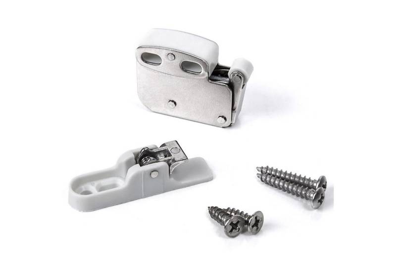 SO-TECH® Haftmagnetschnäpper Federschnäpper Türschnapper Mini Latch inkl. Halteplatte, (20-tlg), verbesserte Ausführung - Stahl verzinkt von SO-TECH®