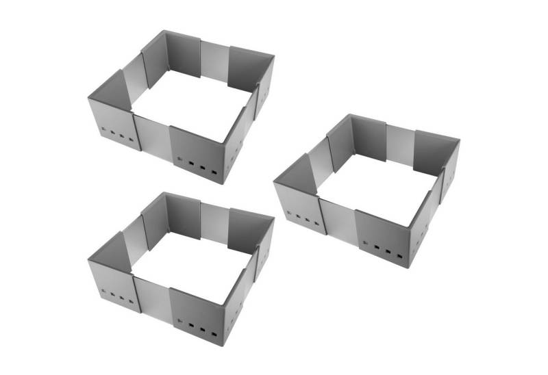 SO-TECH® Besteckeinsatz 3er Set CuisioFlex Trennwand Organisationsrahmen (3 St), Aluminiumgrau / Weiß transluzent von SO-TECH®
