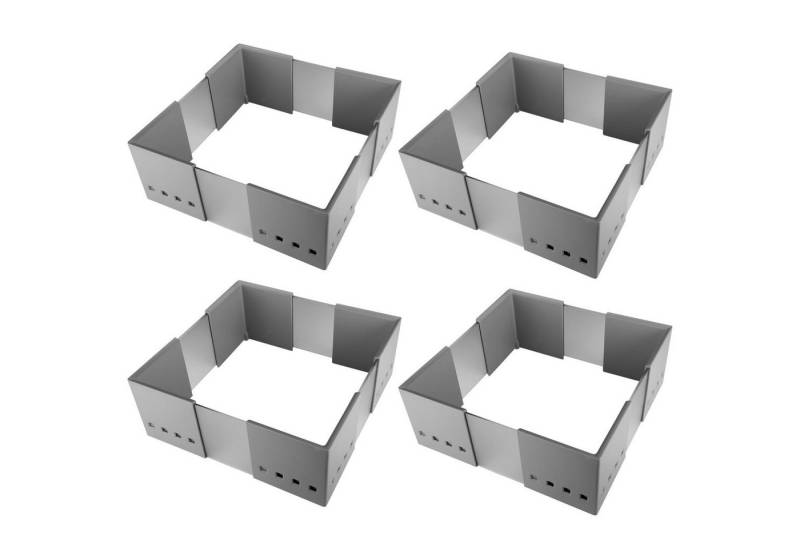 SO-TECH® Besteckeinsatz 4er Set CuisioFlex Trennwand Organisationsrahmen (4 St), Aluminiumgrau / Weiß transluzent von SO-TECH®