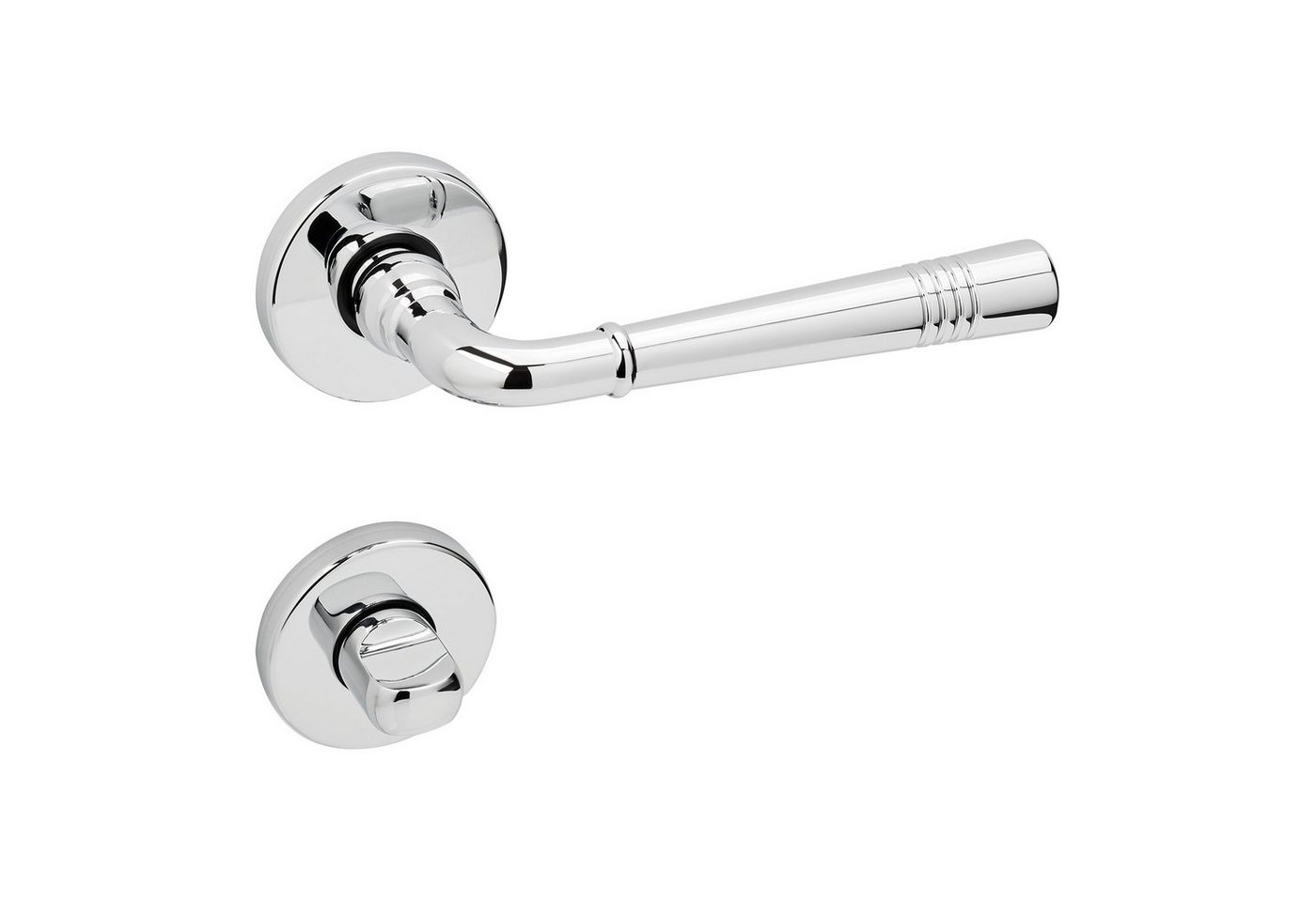 SO-TECH® Drückergarnitur Türdrücker FREJA Rosettengarnitur, Bad / WC Türen Türgarnitur Chrom poliert von SO-TECH®