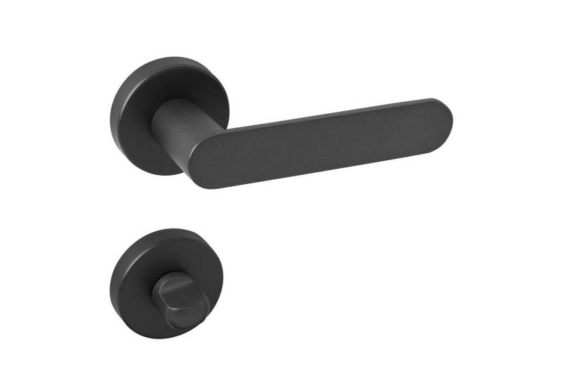 SO-TECH® Drückergarnitur Türdrücker SAM Aluminium Oval Rosette, Bad / WC Türen Türgarnitur anthrazit von SO-TECH®