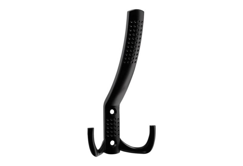 SO-TECH® Garderobenhaken Kleiderhaken JASMIN BA 32 mm, Zinkdruckguss, Bohrlochabstand 32 mm (1 St), groß (H x B x T: 143 x 76 x 67 mm), schwarz von SO-TECH®