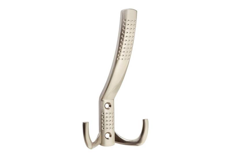 SO-TECH® Garderobenhaken Kleiderhaken JASMIN BA 32 mm, Zinkdruckguss, Bohrlochabstand 32 mm (10 St), groß (H x B x T: 143 x 76 x 67 mm), Edelstahloptik von SO-TECH®