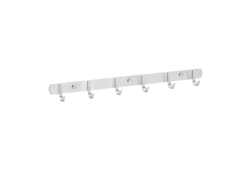 SO-TECH® Garderobenleiste Hakenleiste SAMU echt Edelstahl Mantelhaken Handtuchhalter, Länge 460 mm, 6 Haken, inkl. Befestigungsset von SO-TECH®