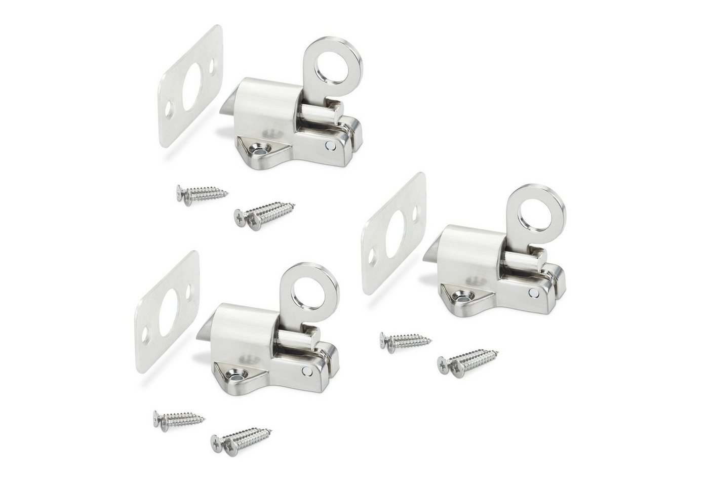 SO-TECH® Haftmagnetschnäpper selbstschließender Türriegel (45 x 44 x 51,5 mm), (3-tlg), Schnappschloss für Klappen oder Türen im Caravanbereich oder Möbelbau von SO-TECH®
