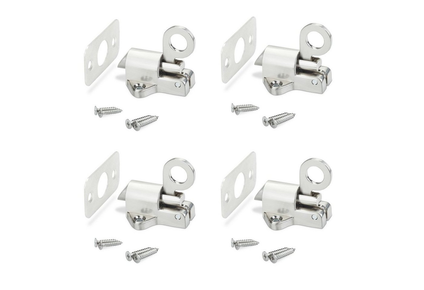 SO-TECH® Haftmagnetschnäpper selbstschließender Türriegel (45 x 44 x 51,5 mm), (4-tlg), Schnappschloss für Klappen oder Türen im Caravanbereich oder Möbelbau von SO-TECH®