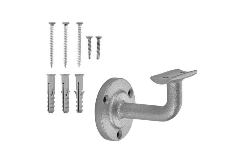 SO-TECH® Handlauf Handlaufhalter ROBUST Höhe 68 mm Ausladung 67,5 mm, (Set, 2 St), für Handläufe mit Ø 45 mm, Treppengeländer Halter Silber von SO-TECH®