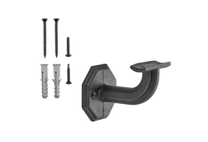 SO-TECH® Handlauf Handlaufhalter RUSTICAL Höhe 67 mm Ausladung 67,5 mm, (1 St), für Handläufe mit Ø 45 mm, Treppengeländer Halter Schwarz von SO-TECH®