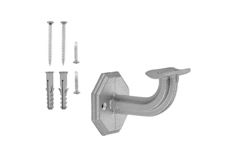 SO-TECH® Handlauf Handlaufhalter RUSTICAL Höhe 67 mm Ausladung 67,5 mm, (Set, 4 St), für Handläufe mit Ø 45 mm, Treppengeländer Halter Silber von SO-TECH®