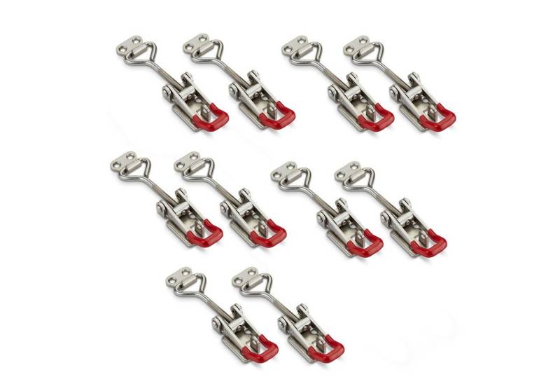 SO-TECH® Kastenriegelschloss Spannverschluss, verstellbarer Schnellspanner, (10-tlg), M6 (Haltekraft 220 kg, abschließbar) Edelstahl SS304 von SO-TECH®