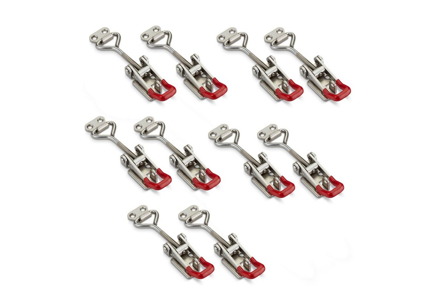 SO-TECH® Kastenriegelschloss Spannverschluss, verstellbarer Schnellspanner, M6-Gewinde - Haltekraft 220 kg, (10-tlg), M6 (Haltekraft 220 kg, abschließbar) Edelstahl SS304 von SO-TECH®