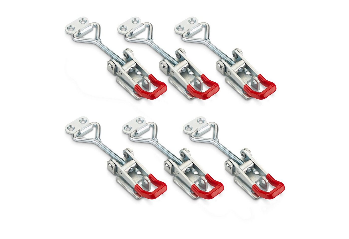 SO-TECH® Kastenriegelschloss Spannverschluss, verstellbarer Schnellspanner, M6-Gewinde - Haltekraft 220 kg, (6-tlg), M6 (Haltekraft 220 kg, abschließbar) Stahl verzinkt von SO-TECH®