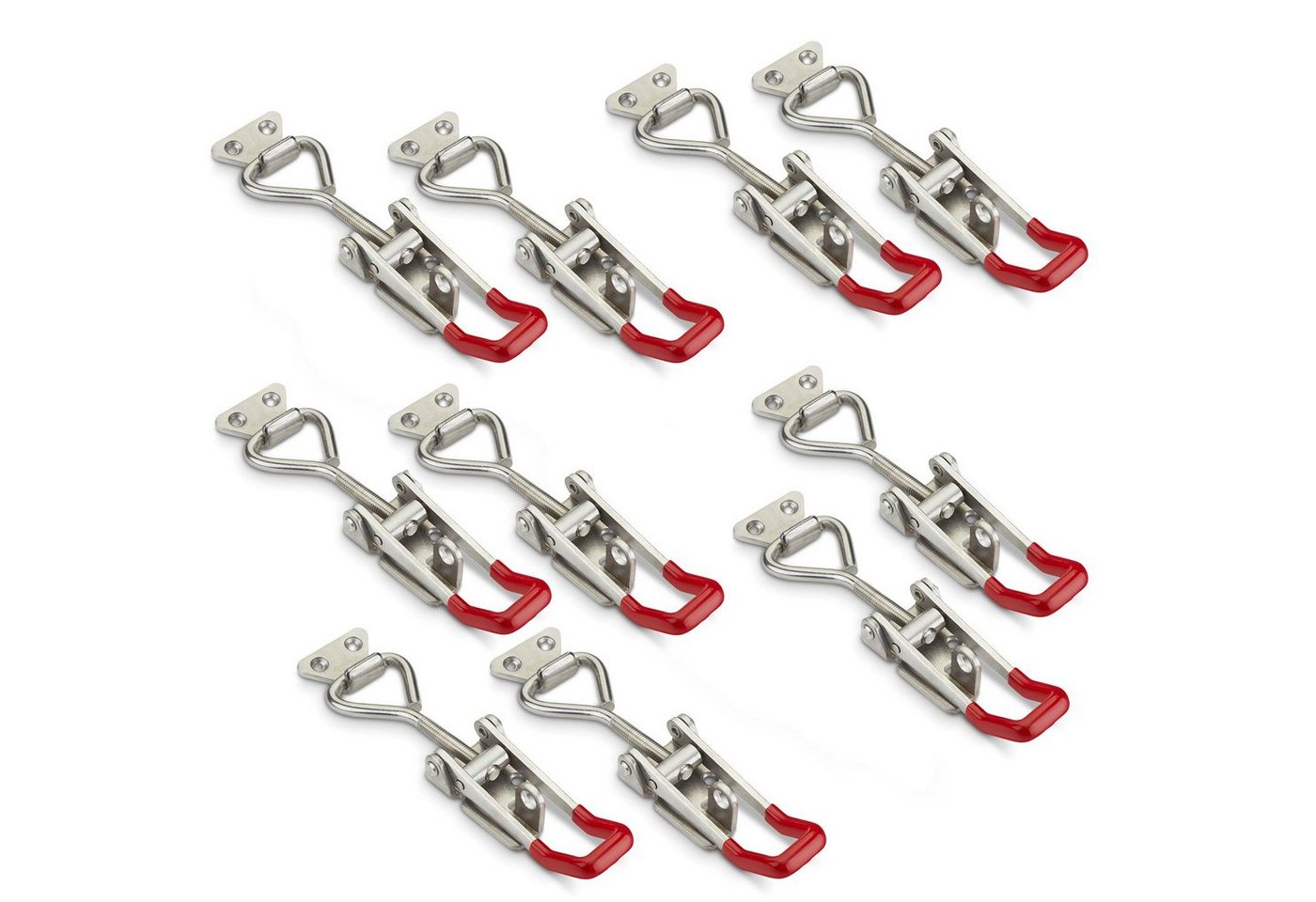 SO-TECH® Kastenriegelschloss Spannverschluss, verstellbarer Schnellspanner, M8-Gewinde - Haltekraft 600 kg, (10-tlg), M8 (Haltekraft 600 kg, abschließbar) Edelstahl SS304 von SO-TECH®