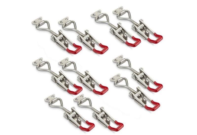 SO-TECH® Kastenriegelschloss Spannverschluss, verstellbarer Schnellspanner, M8-Gewinde - Haltekraft 600 kg, (10-tlg), M8 (Haltekraft 600 kg, abschließbar) Edelstahl SS304 von SO-TECH®