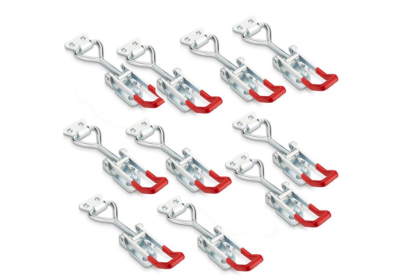 SO-TECH® Kastenriegelschloss Spannverschluss, verstellbarer Schnellspanner, M8-Gewinde - Haltekraft 600 kg, (10-tlg), M8 (Haltekraft 600 kg, abschließbar) Stahl verzinkt von SO-TECH®