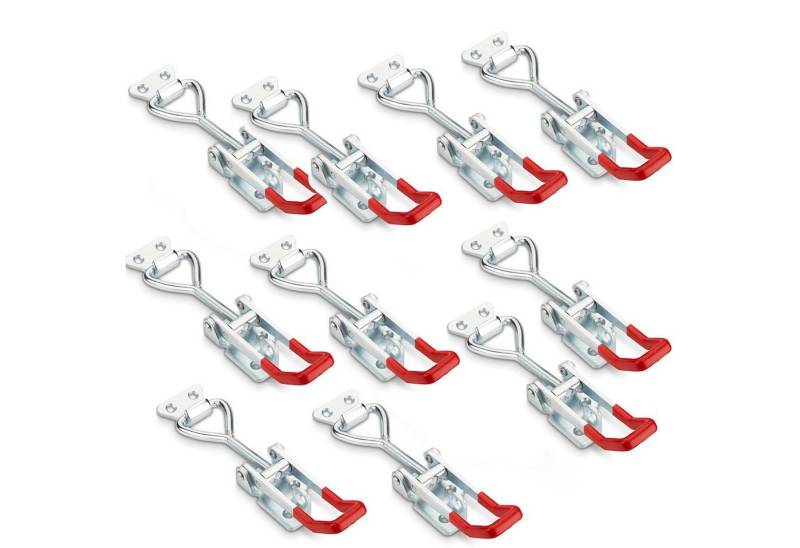 SO-TECH® Kastenriegelschloss Spannverschluss, verstellbarer Schnellspanner, M8-Gewinde - Haltekraft 600 kg, (10-tlg), M8 (Haltekraft 600 kg, abschließbar) Stahl verzinkt von SO-TECH®