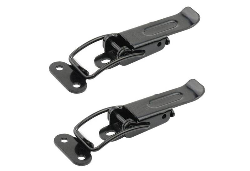SO-TECH® Kastenriegelschloss Spannverschluss CATCH Kniehebelspanner Tischplattenverbinder, (2-tlg), 2 Stück Hebelverschluss Möbelverbinder schwarz von SO-TECH®