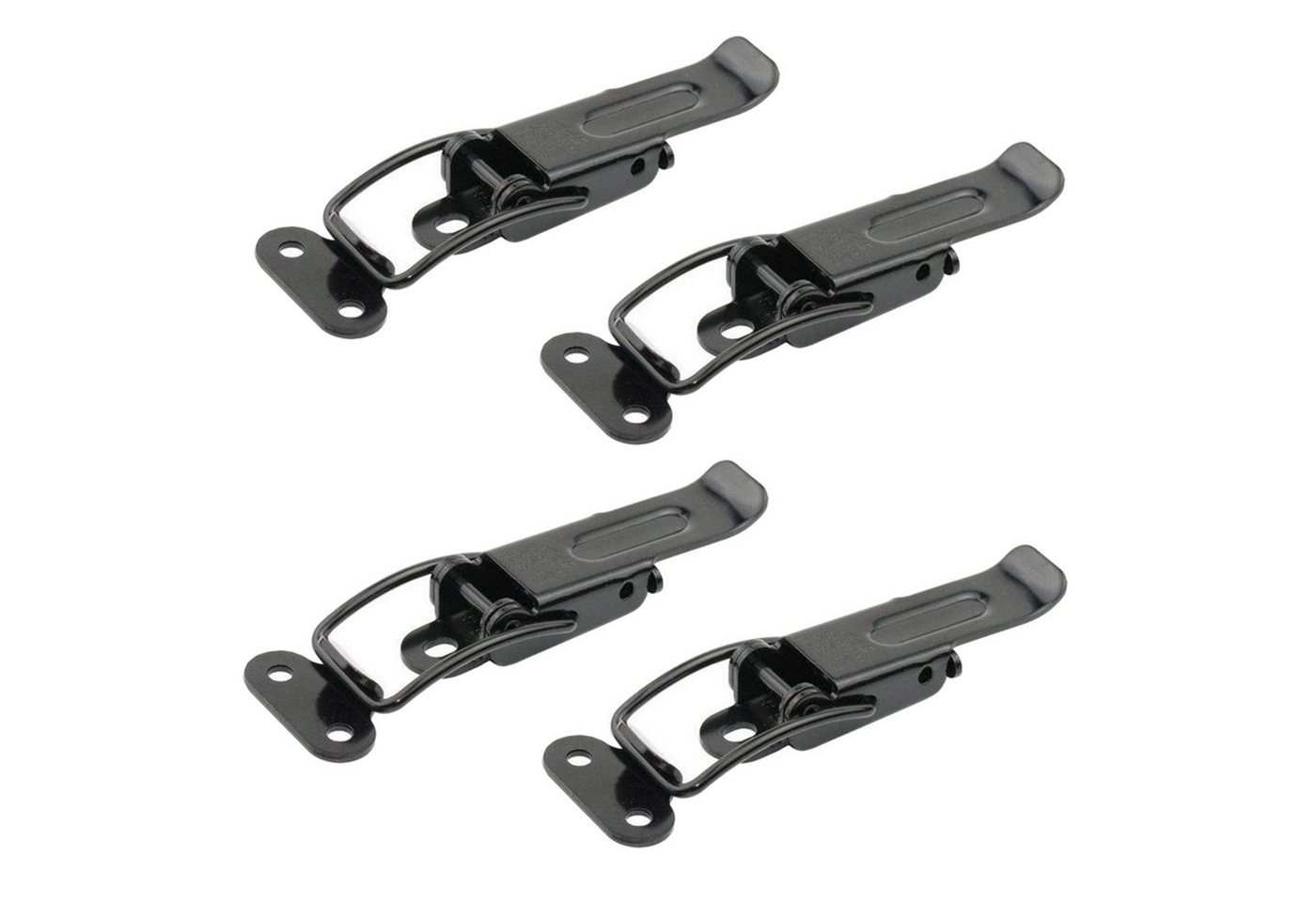 SO-TECH® Kastenriegelschloss Spannverschluss CATCH Kniehebelspanner Tischplattenverbinder, (4-tlg), 4 Stück Hebelverschluss Möbelverbinder schwarz von SO-TECH®