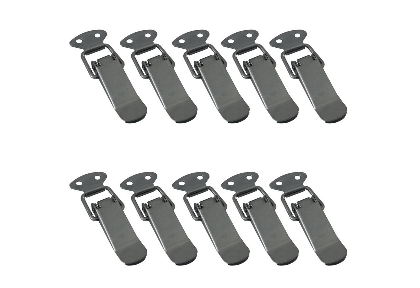 SO-TECH® Kastenriegelschloss Spannverschluss LATCH Kniehebelspanner Stahl Verbinder, (10-tlg), Länge: 78 mm, Breite: 16 / 27 mm, Höhe: 9,3 mm, Verzinkt von SO-TECH®