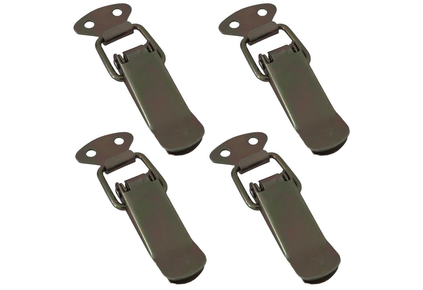 SO-TECH® Kastenriegelschloss Spannverschluss LATCH Kniehebelspanner Stahl Verbinder, (4-tlg), Länge: 78 mm, Breite: 16 / 27 mm, Höhe: 9,3 mm, Gelb verzinkt von SO-TECH®