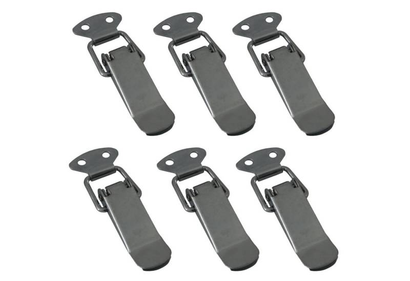 SO-TECH® Kastenriegelschloss Spannverschluss LATCH Kniehebelspanner Stahl Verbinder, (6-tlg), Länge: 78 mm, Breite: 16 / 27 mm, Höhe: 9,3 mm, Verzinkt von SO-TECH®