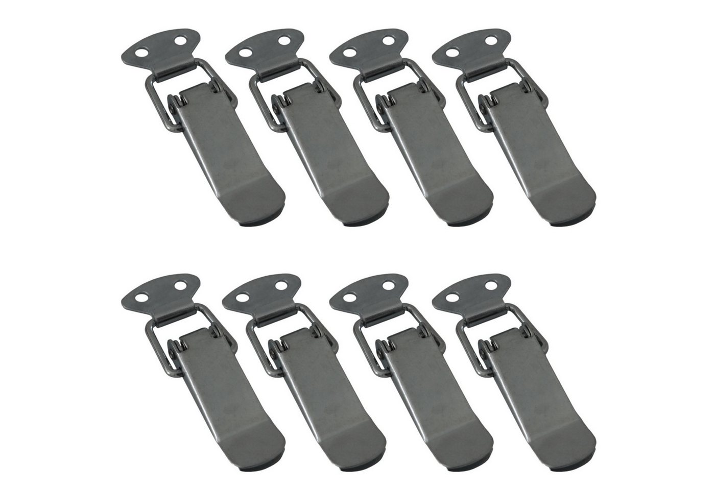 SO-TECH® Kastenriegelschloss Spannverschluss LATCH Kniehebelspanner Stahl Verbinder, (8-tlg), Länge: 78 mm, Breite: 16 / 27 mm, Höhe: 9,3 mm, Verzinkt von SO-TECH®