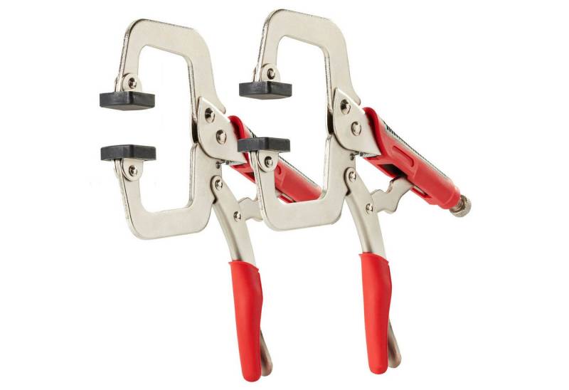 SO-TECH® Klemmzwinge Schnellspannzwingen 285 x 145 mm Backenweite bis 80 mm Klemmzange, (2 St), Schweißzange C-Klemme Gripzangen für die Schubladen-Montagehilfe von SO-TECH®