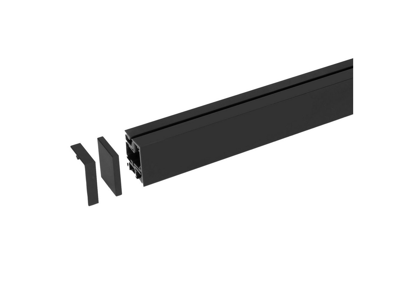 Kesseböhmer Küchenrückwand Relingsystem Linero MosaiQ schwarz modular, (1-tlg), Aluprofil 900 mm von Kesseböhmer