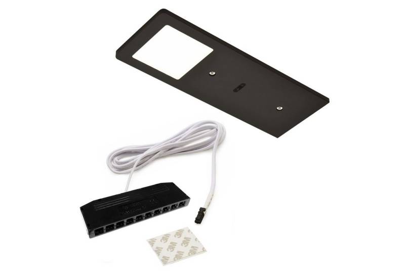 SO-TECH® LED-Leuchte Unterbauleuchte FYN SE D-MOTION 190 x 70 mm 12V/5W, Aluminium schwarz, 2700 – 6000 K, mit Sensor von SO-TECH®