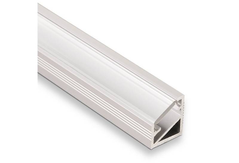 SO-TECH® LED-Stripe-Profil 10 Stück LED-Aluprofil 44 oder 55, Länge je 2 m, Profil-66 Eckprofil Alu, opale Abdeckung 2000x14,5x16,5 mm von SO-TECH®